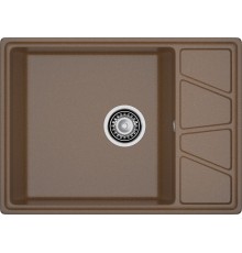 GRANFEST Мойка композит VERTEX, GF-V-680L, чаш+кр 680*500, терракот