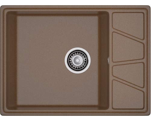 GRANFEST Мойка композит VERTEX, GF-V-680L, чаш+кр 680*500, терракот