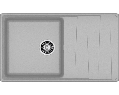 GRANFEST Мойка композит LEVEL, GF-LV-860L, чаш+кр 860*500, серый