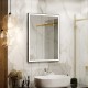 Зеркало Frame Black LED 600х800