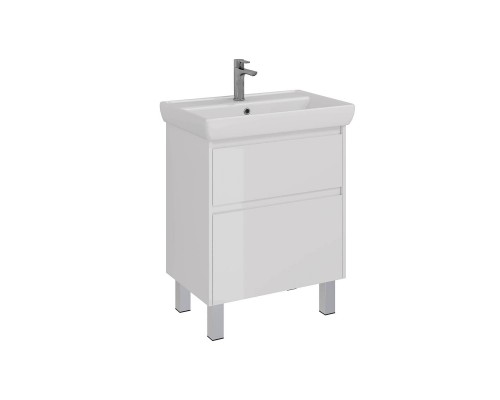 Тумба Lemark COMBI 70 см под 1 раковину, подвесная/напольная, 2 ящика, цвет корпуса, фасада: Белый г Тумба Lemark COMBI 70 см под 1 раковину, подвесная/напольная, 2 ящика, цвет корпуса, фасада: Белый г