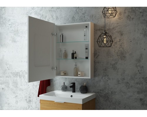 Зеркало-шкаф Allure LED 600х800 левый с розеткой