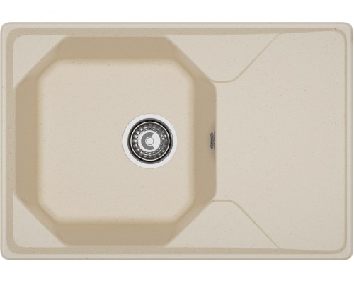 GRANFEST Мойка композит UNIQUE, GF-U-740L, чаш+кр 740*500, кашемир