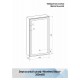 Зеркало-шкаф Mirror Box black Led 350х650 правый