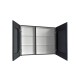 Зеркало-шкаф Mirror Box black Led 1000х800
