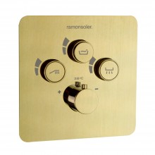 Встраиваемый термостатический смеситель для душа RS SMART 85T301SOC золото брашированное на 3 выхода