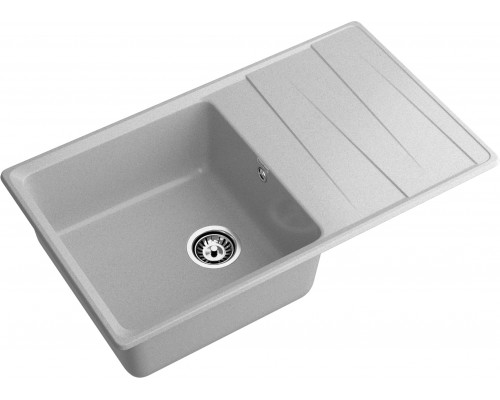 GRANFEST Мойка композит LEVEL, GF-LV-860L, чаш+кр 860*500, серый