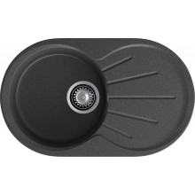 GRANFEST Мойка композит RONDO GF-R--750L  чаша с крылом 750*460мм графит арт.GF-