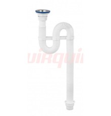 Сифон гофрированный VIR с неражавеющей чашкой D70 мм. (1 1/4 - D40/50), VIRPLAST