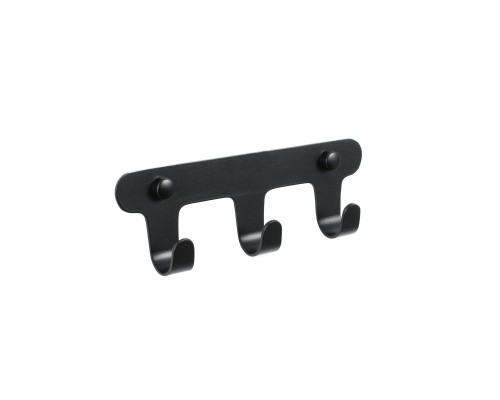 Планка 3 крючка Fixsen, FX-805B-3, черный