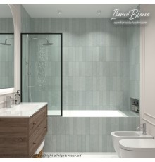 Шторка для ванны IBERICA BLANCA Mod.406 неподвижная прозрачное стекло/черный 70х140см (IB406.SB.140.70)