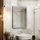 Зеркало Frame Black LED 600х800
