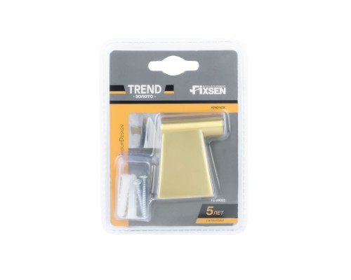 Крючок одинарный FIXSEN Trend Gold, (FX-99005) Крючок одинарный FIXSEN Trend Gold, (FX-99005)