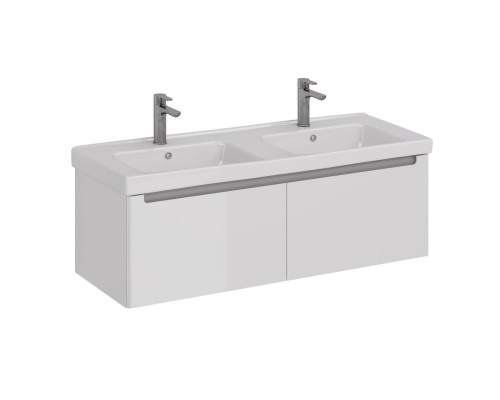 Тумба Lemark BUNO MINI 125 см под 2 раковины, подвесная, 2 ящика, цвет планки: Серый, цвет корпуса, Тумба Lemark BUNO MINI 125 см под 2 раковины, подвесная, 2 ящика, цвет планки: Серый, цвет корпуса,