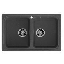 GRANFEST Мойка композит STANDART GF-S--780K  2 чаши 780*510 мм графит арт.GF-