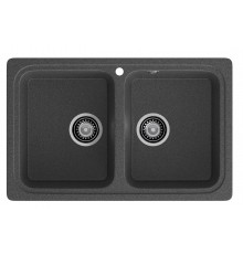 GRANFEST Мойка композит STANDART GF-S--780K  2 чаши 780*510 мм графит арт.GF-