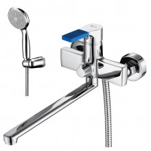 Aura Смеситель для ванны, плоск.пов.излив 300мм, р/ОД цвет, хром, LM, LM0651C