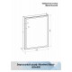 Зеркало-шкаф Mirror Box black Led 600х800