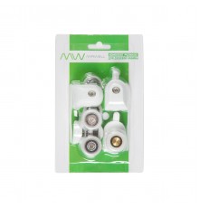 ERLIT Ролики 23 мм 5 серия комп на дверь белые, в блистере