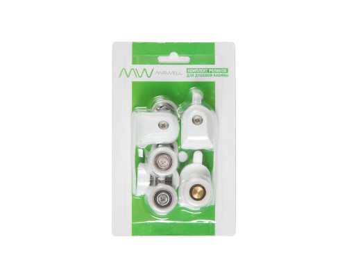 ERLIT Ролики 23 мм 5 серия комп на дверь белые, в блистере