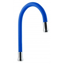 Излив гибкий из силикона,с аэратором, цвет синий., СЛАВЕН, 115