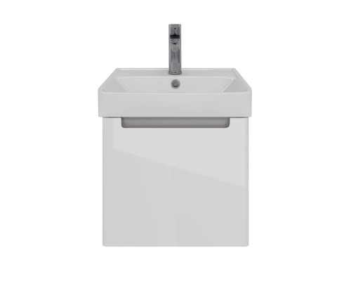 Тумба Lemark BUNO MINI 45 см под 1 раковину, подвесная, 1 ящик, цвет планки: Серый, цвет корпуса, фа Тумба Lemark BUNO MINI 45 см под 1 раковину, подвесная, 1 ящик, цвет планки: Серый, цвет корпуса, фа