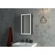 Зеркало-шкаф Mirror Box black Led 350х650 левый