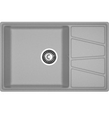 GRANFEST Мойка композит VERTEX, GF-V-780L, чаш+кр 780*500, серый