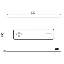 054564 Панель механ. двойная OCEANIA, нержавеющая сталь, матовый хром, OLI