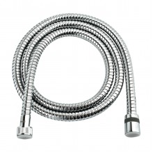 Шланг душевой двухзагибный 1,2м, сталь хромированная, пакет с подвесом,LEMARK