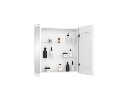 Зеркало-шкаф Allure Led 800х800 с датчиком движения, розеткой