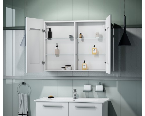 Зеркало-шкаф Allure Led 1000х800 с датчиком движения, розеткой
