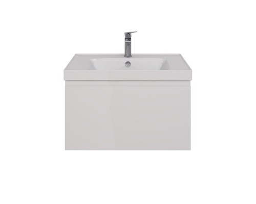 Тумба Lemark VEON MINI 70 см под 1 раковину, подвесная,1 ящик, цвет корпуса, фасада: Белый глянец  