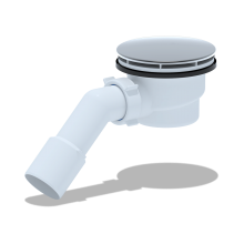 Cифон для душевого поддона 1 1/2*90 h65 с переходной трубой 45 40*50(вальцовка), ANI PLAST