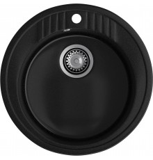 GRANFEST Мойка композит RONDO GF-R--520   D=520 мм   черный   арт.GF-