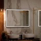 Зеркало Solid Black Led 1000x800, реверсивное крепление