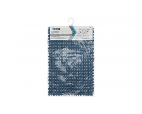 Коврик для ванной Fixsen Soft, синий, 1-ый (40х60 см) FX-4001C