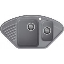 GranFest QUARZ (ECO-14) Мойка угл.1,5 чаш. 930*500 (темно-серый)