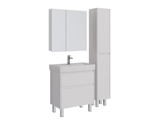 Шкаф зеркальный Lemark UNIVERSAL 80х80 см 2-х дверный, цвет корпуса: Белый глянец Шкаф зеркальный Lemark UNIVERSAL 80х80 см 2-х дверный, цвет корпуса: Белый глянец