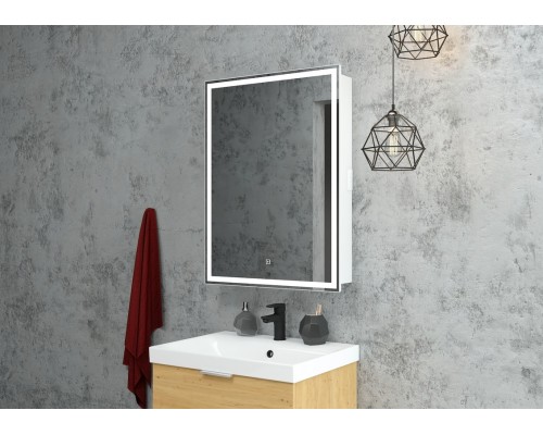 Зеркало-шкаф Allure LED 600х800 левый с розеткой