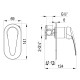 Смеситель Lemark Linara LM0423C для душа, встраиваемый