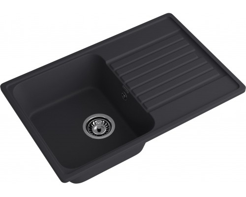 GranFest QUARZ (ECO-78) Мойка чаша+кр 740*480 (черный)