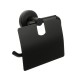 Бумагодержатель с крышкой черный FIXSEN Comfort Black (FX-86010)