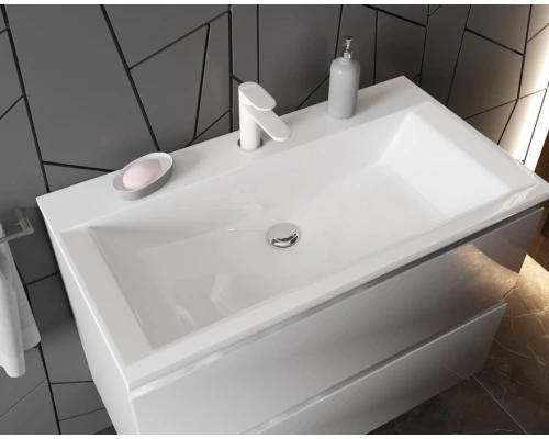 Раковина Эстет Рава 90 из искусственного камня, 90 x 48 см, ФР-00002613