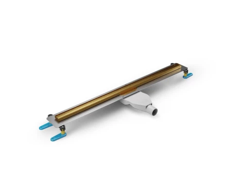 Душевой трап NEW TRENDY GOLD BRUSHED 80 см OL-0083 (брашированное золото) Elit-san.ru