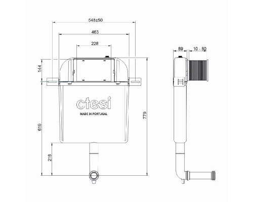 Смывной бачок скрытого монтажа CTESI Simple Elit-san.ru