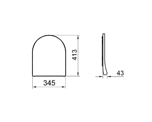 Сиденье с крышкой и микролифтом GURAL Uno Slim 49 / Tria Slim