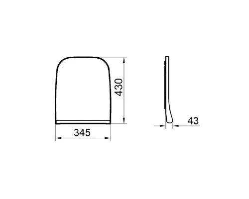 Сиденье с крышкой и микролифтом GURAL Nova Slim