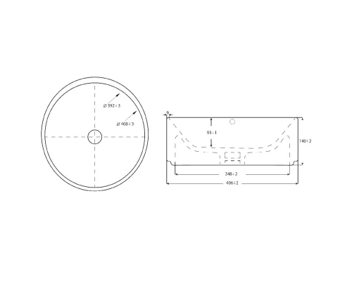 Умывальник GURAL Nova D=40 накладной