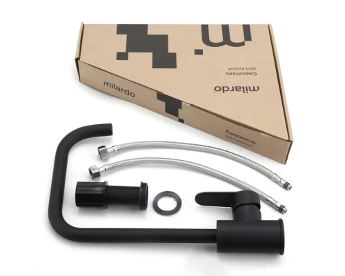 Смеситель Milardo для кухни черный матовый Poli (POLBLL0M05)